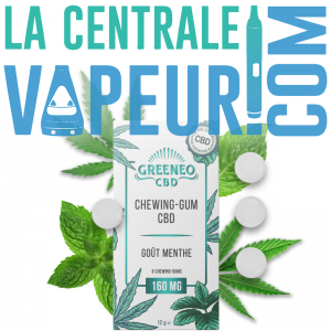 Chewing-gums menthe 20 mg CBD (Greeneo)