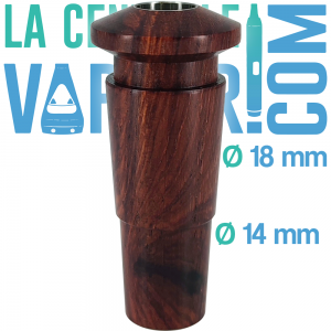 WPA wood for Dani Fusion / Dani V3Ti - Bubbler adapter (Battery-Free Ganz)