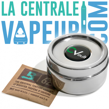 CVault Twist Small (14 g) avec son sachet Boveda pour réguler le taux d'humidité