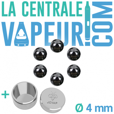 6 SiC Parels 4 mm met titanium RIO pot - JCVAP