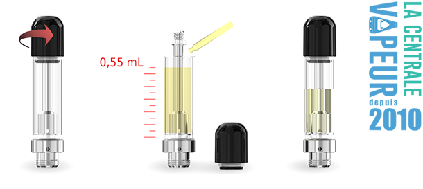 Remplissage du réservoir de la eRoll Mac Joyetech